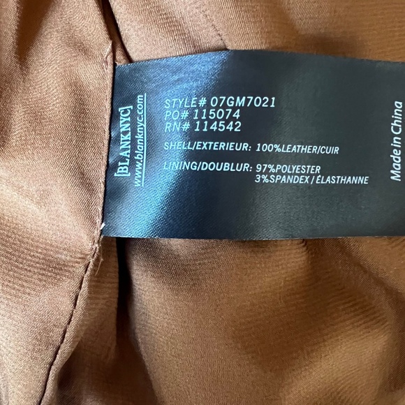 BlankNYC Suede Moto Jacket Men’s Medium Tan Brown Biker Coat Fall Winter EUC - Picture 6 of 8